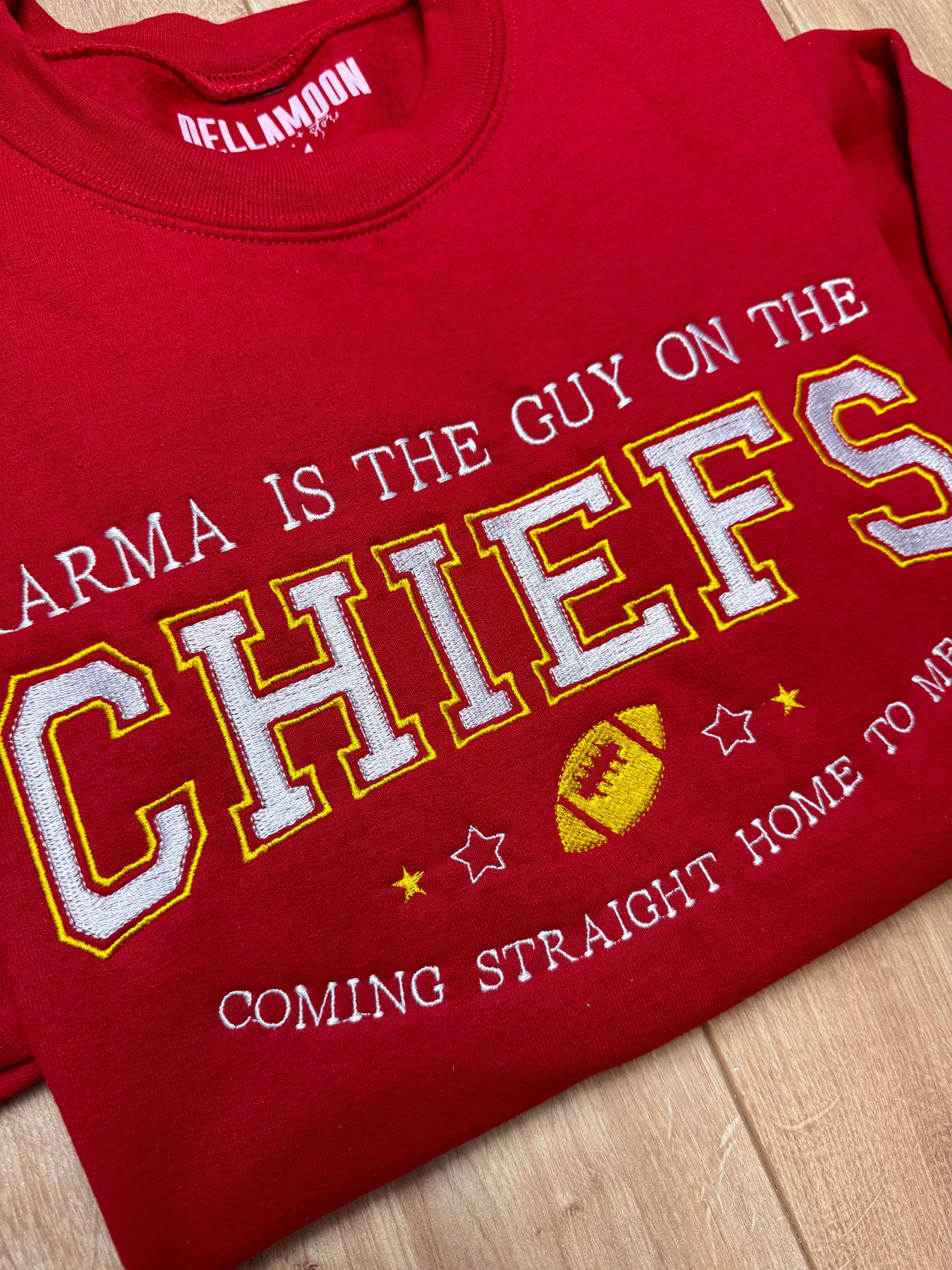 Karma is the guy on the Chiefs Sweatshirt / Hoodie
