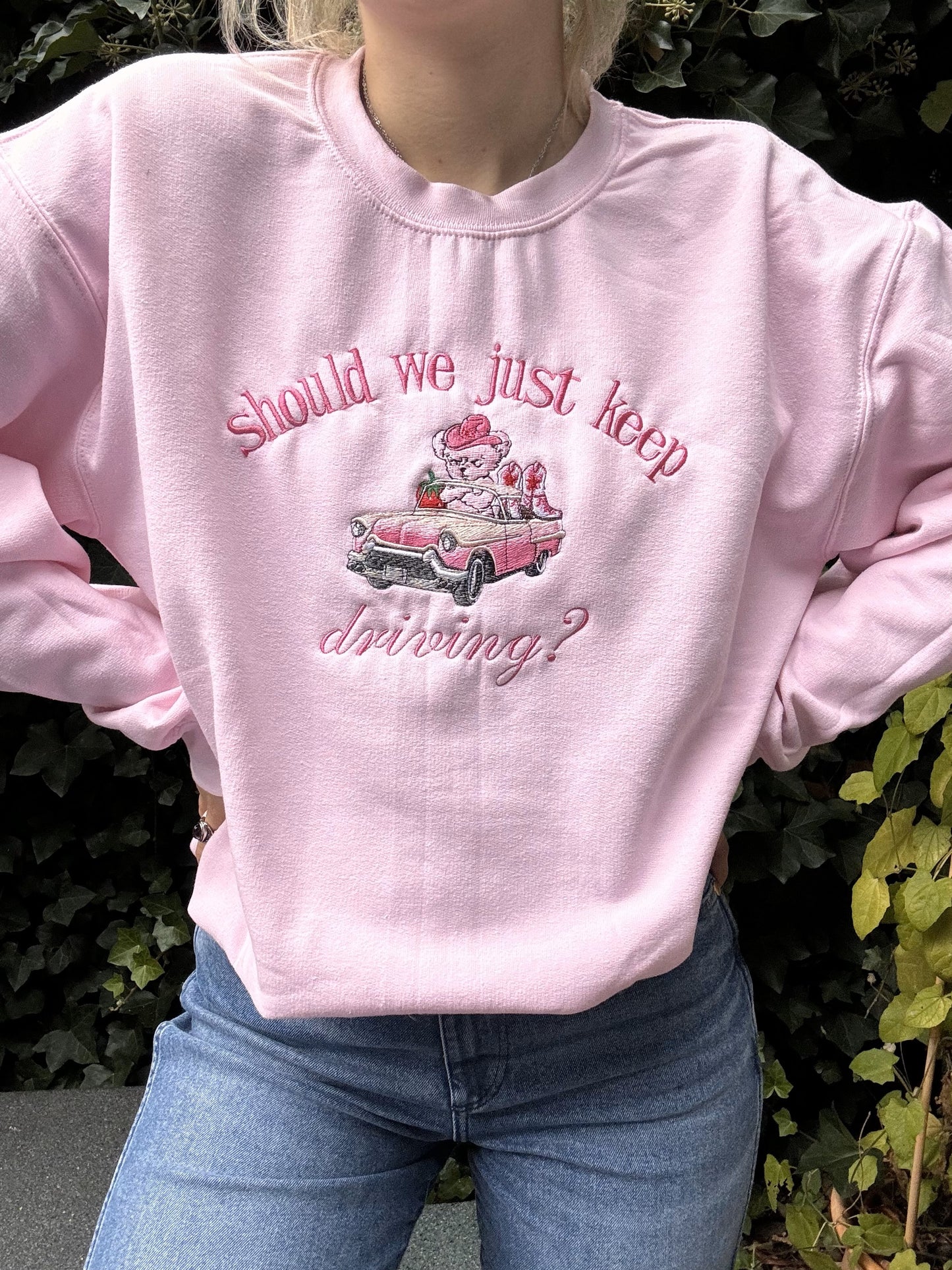 Keep Driving Bear Crewneck