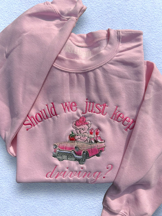 Keep Driving Bear Crewneck