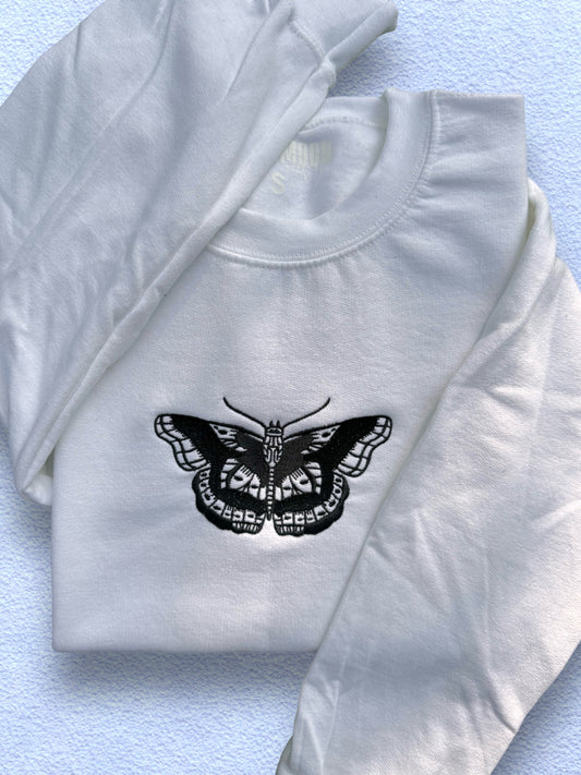 Butterfly White Crewneck / T-Shirt