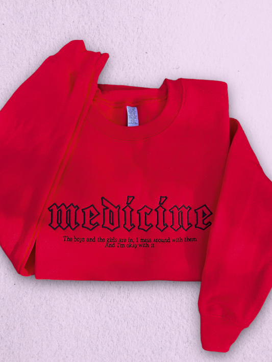 Medicine Crewneck Red